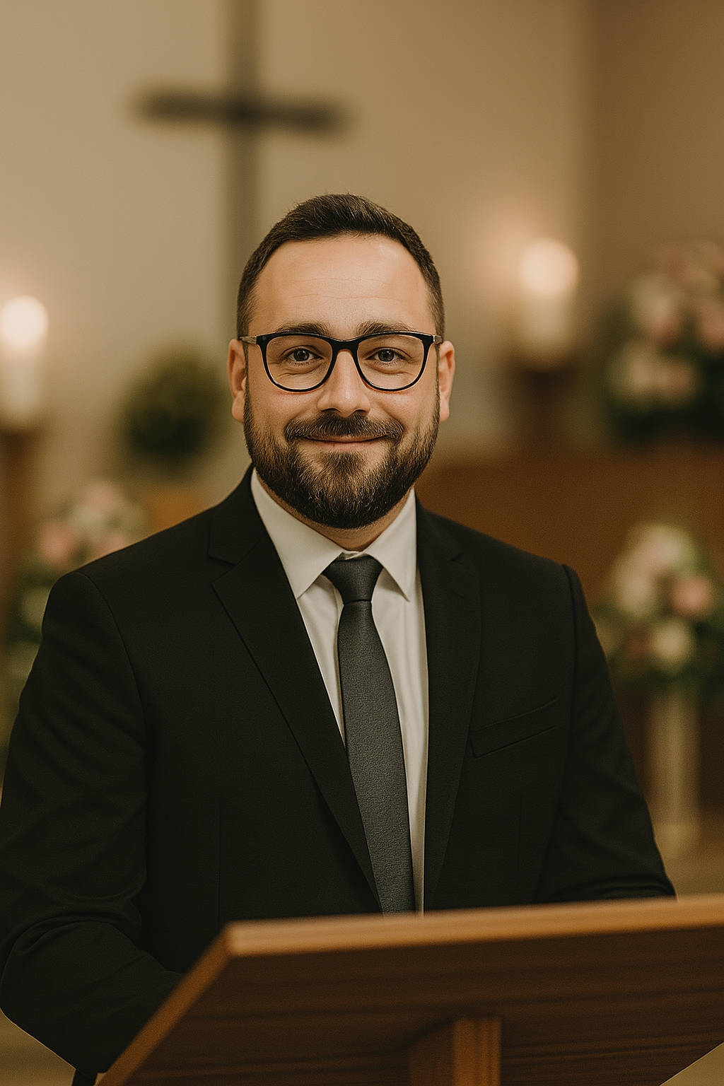 Kevin Zude beim Schreiben einer Rede